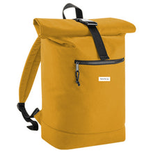 Load image into Gallery viewer, Recycled Rolled-Top Backpack - Mustard
