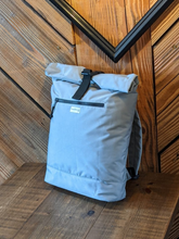 Load image into Gallery viewer, Recycled Rolled-Top Backpack - Pure Grey
