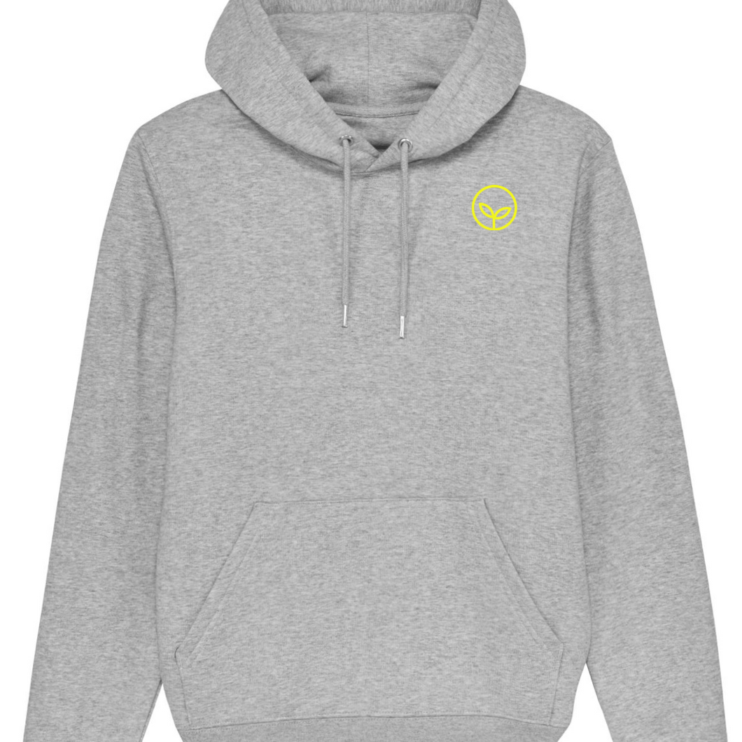 Unisex Organic Hoodie Heather Grey