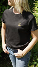 Load image into Gallery viewer, Unisex Organic T-shirt Black - Gold Logo
