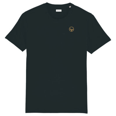 Unisex Organic T-shirt Black - Gold Logo