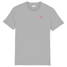 Load image into Gallery viewer, Unisex Organic T-shirt Grey - Red Logo
