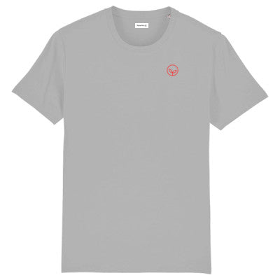 Unisex Organic T-shirt Grey - Red Logo