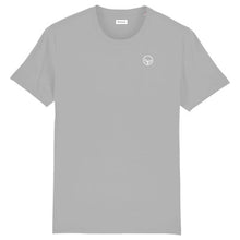 Load image into Gallery viewer, Unisex Organic T-shirt Grey - White Logo
