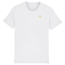 Load image into Gallery viewer, Unisex Organic T-shirt White - Gold Logo
