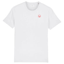 Load image into Gallery viewer, Unisex Organic T-shirt White - Red Logo
