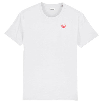 Unisex Organic T-shirt White - Red Logo